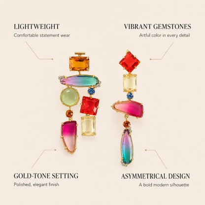 Rainbow Gemstone Earrings