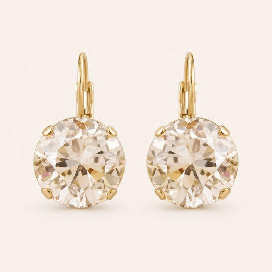 Crystal Leverback Earrings