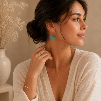 Turquoise Hoop Earrings