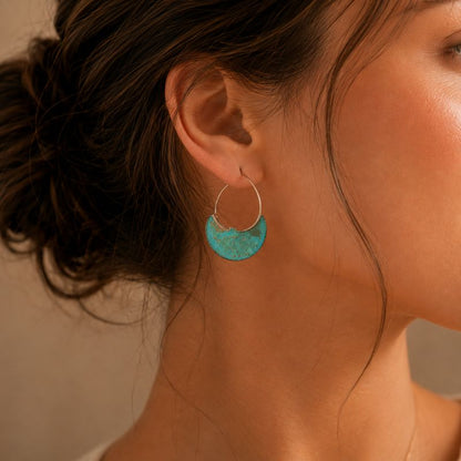 Turquoise Hoop Earrings