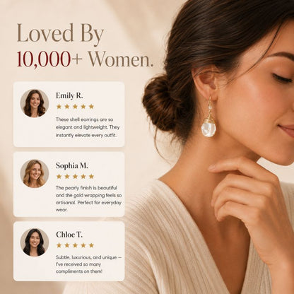 Golden Pearl Drop Earrings