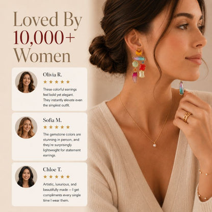 Rainbow Gemstone Earrings