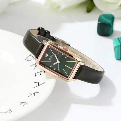 Eclisse | Retro Style Small Square Plate Women's Watch