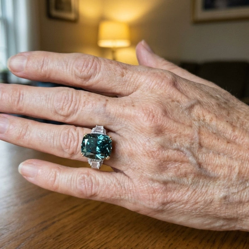 Vintage Cosmic Crystal Ring in Sterling Silver