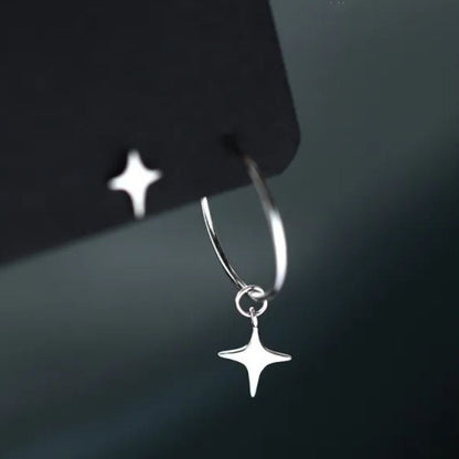 Vintage Asymmetric Star Earrings