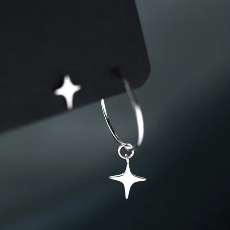 Vintage Asymmetric Star Earrings
