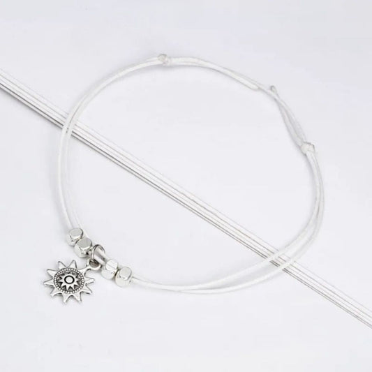 Vintage Sun Charm Anklet