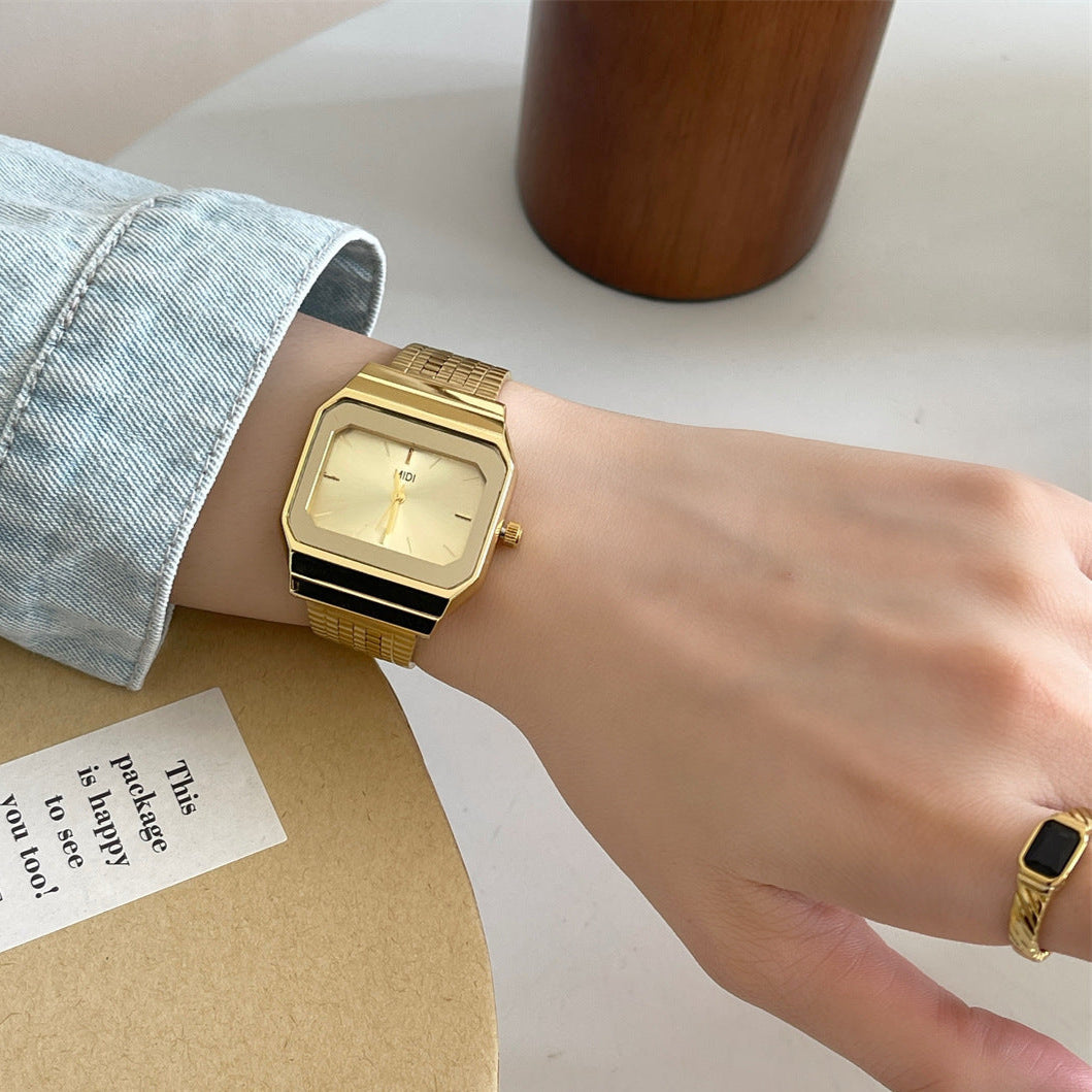 Elegant women's quartz watch with retro design