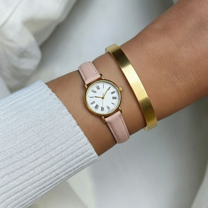 Lina | Simple And Compact Alloy Belt Watch