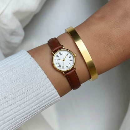 Lina | Simple And Compact Alloy Belt Watch