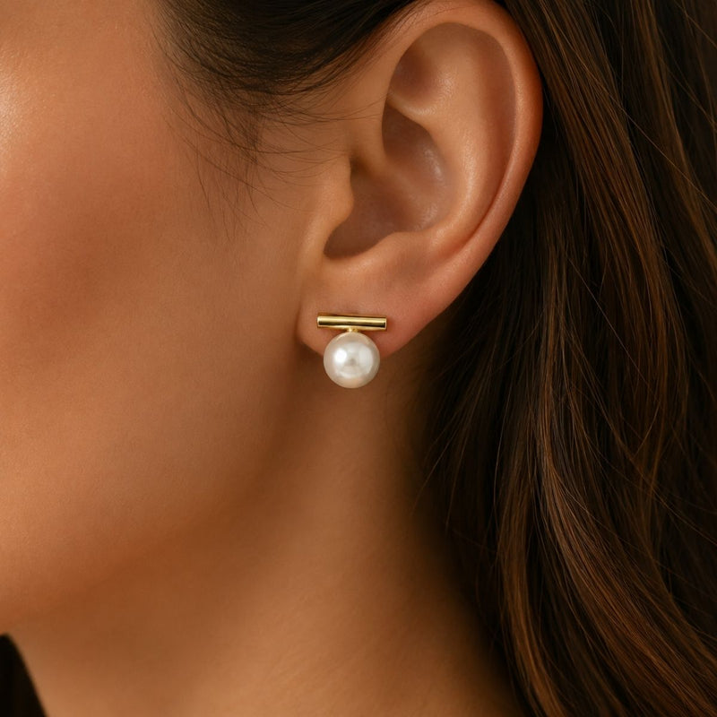 Pearl Bar Earrings