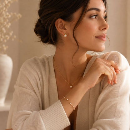 Pearl Bar Earrings