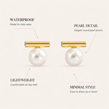 Pearl Bar Earrings
