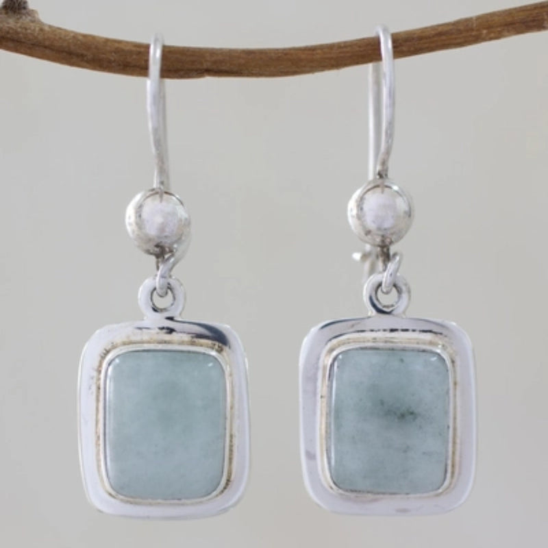 Vintage Blue Silver Earrings