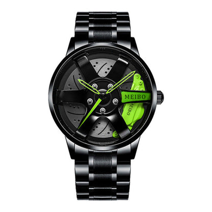 Men’s Sport Luxury Watch | Wheel-Inspired Dial & Elegant Metal Design