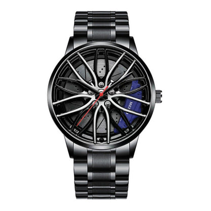 Men’s Sport Luxury Watch | Wheel-Inspired Dial & Elegant Metal Design