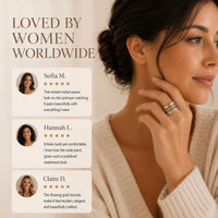 Two-Tone Layered Wave Ring