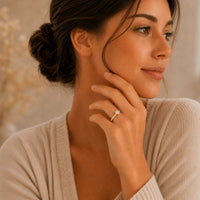 Round Cut Pavé Solitaire Ring