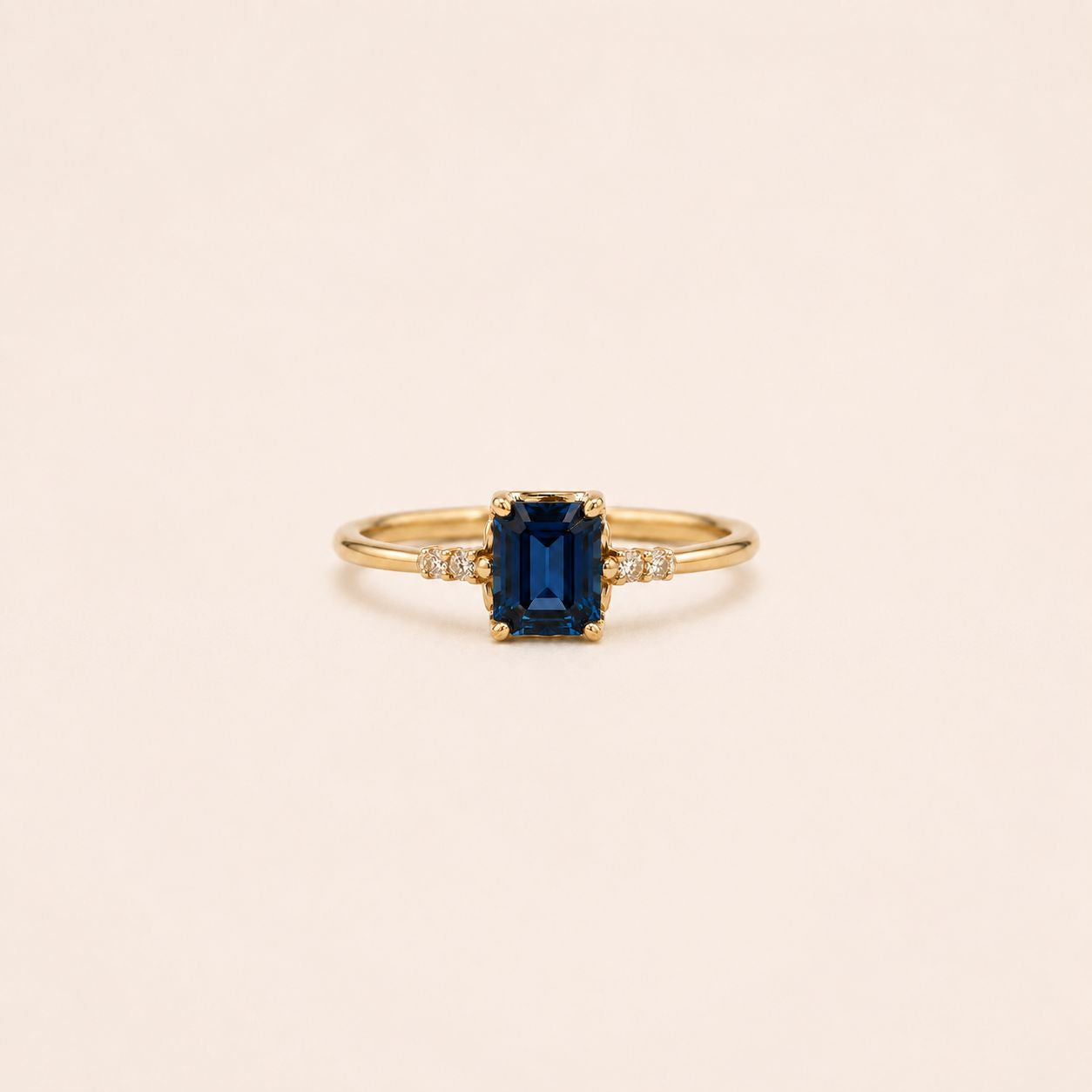 Blue Sapphire Diamond Ring