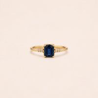 Blue Sapphire Diamond Ring