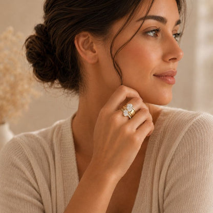 Luna Teardrop Ring