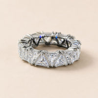 Crystal Trillion Eternity Ring
