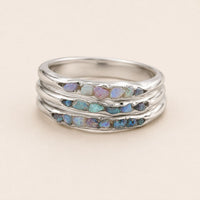 Opal Inlay Stacking Ring