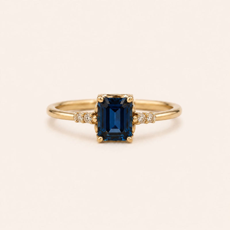 Blue Sapphire Diamond Ring