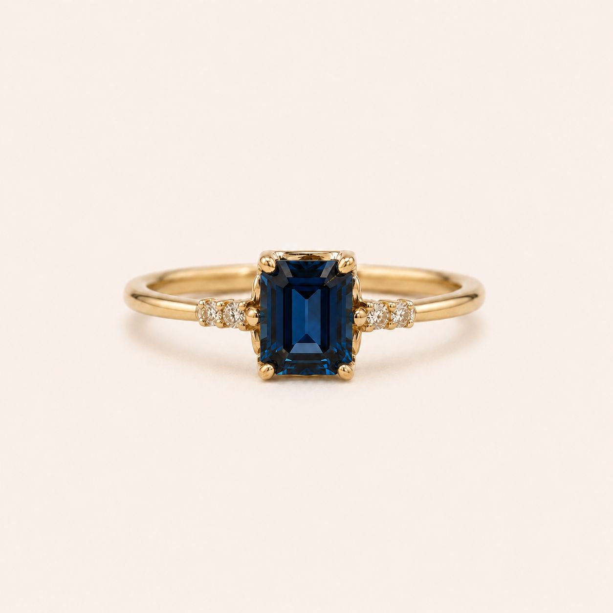 Blue Sapphire Diamond Ring