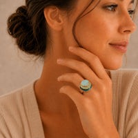 Abstract Coastal Enamel Ring