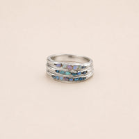 Opal Inlay Stacking Ring