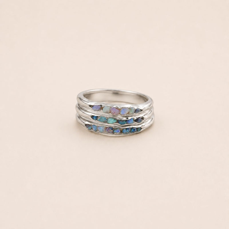 Opal Inlay Stacking Ring