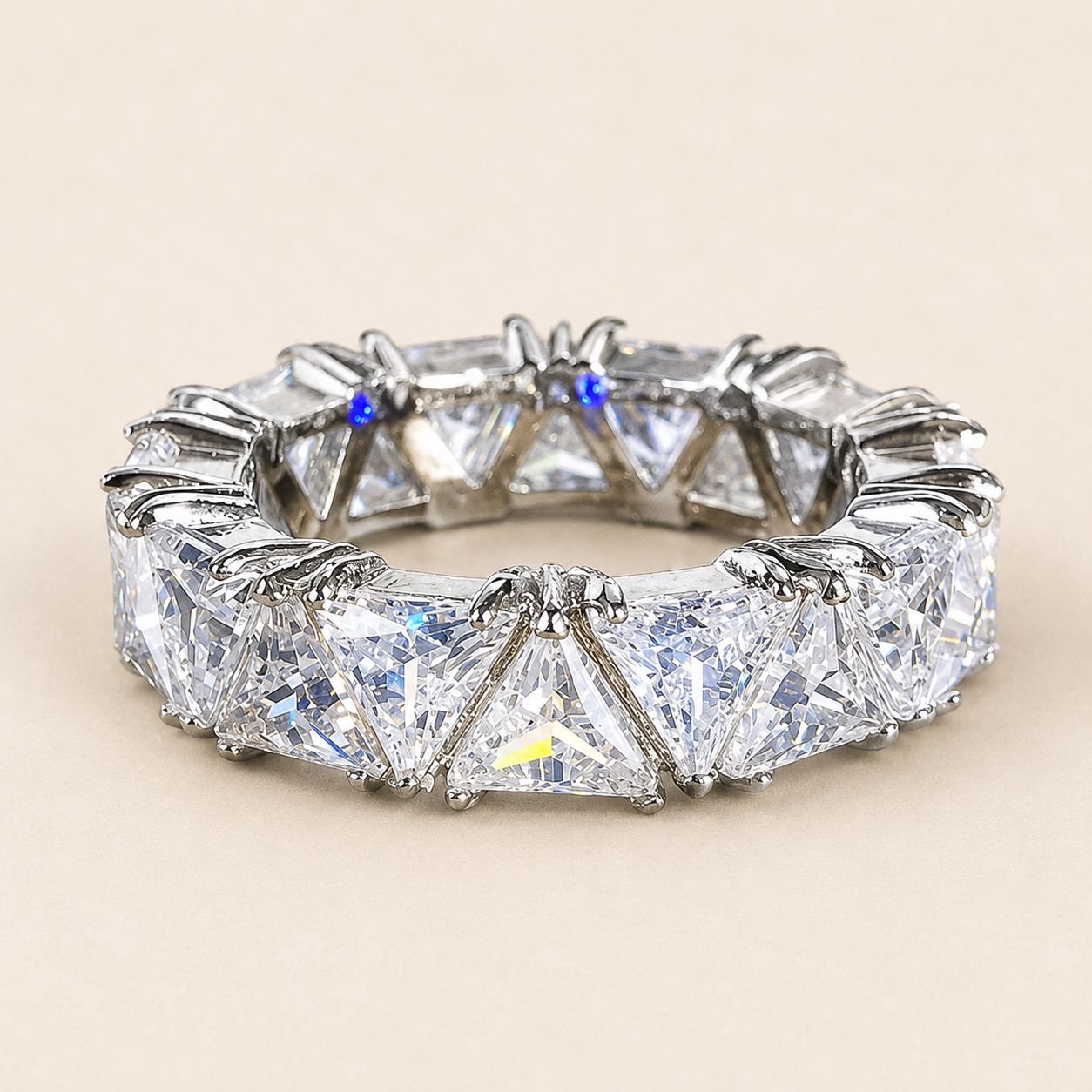 Crystal Trillion Eternity Ring