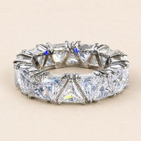 Crystal Trillion Eternity Ring