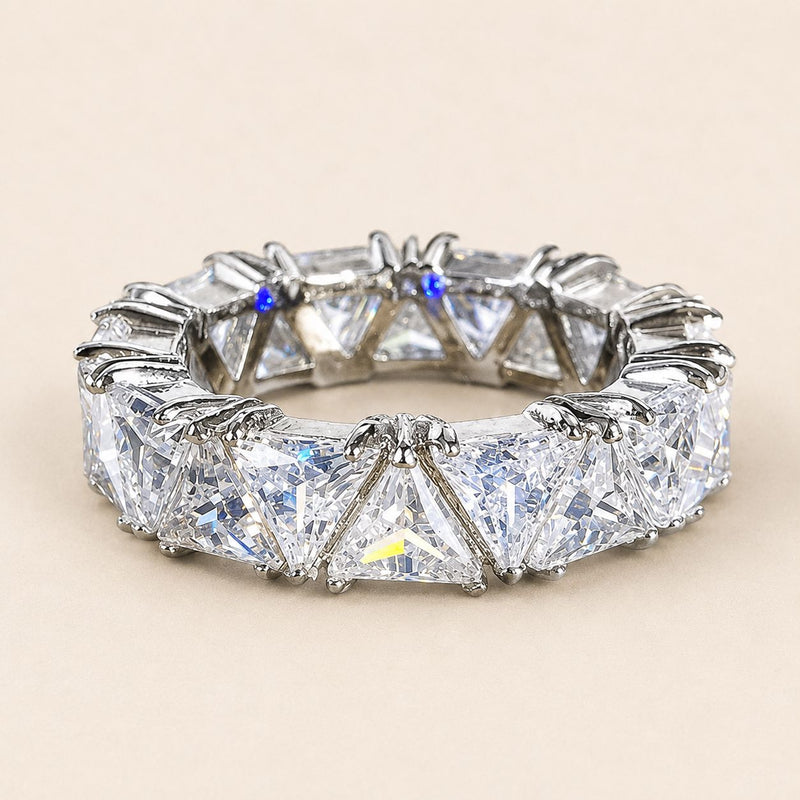 Crystal Trillion Eternity Ring