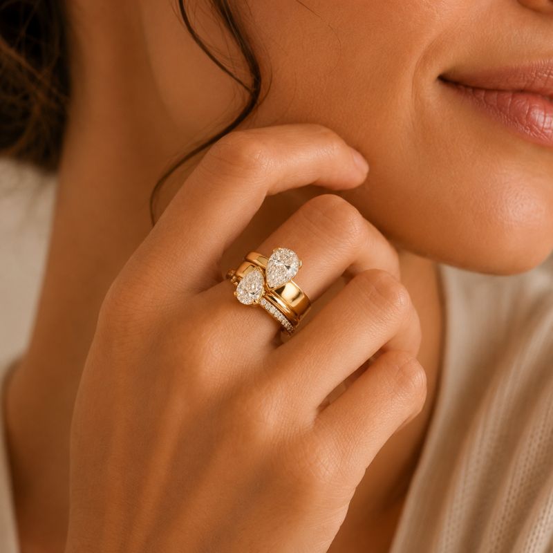 Luna Teardrop Ring