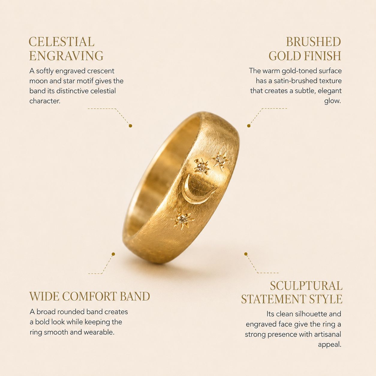 Celestial Crescent Star Band