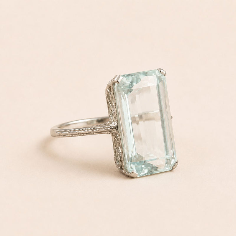 Pale Blue Statement Ring