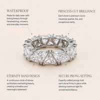 Crystal Trillion Eternity Ring