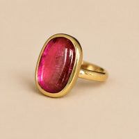 Rose Gemstone Bezel Ring