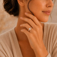 Crescent Crystal Band Ring