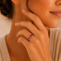Ruby Geometric Eternity Ring