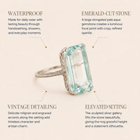 Pale Blue Statement Ring
