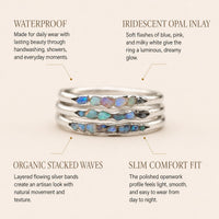 Opal Inlay Stacking Ring