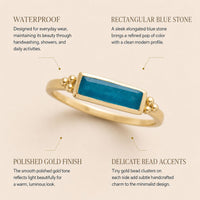 Turquoise Bar Gemstone Ring