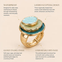 Abstract Coastal Enamel Ring
