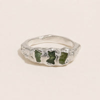 Triple Green Gemstone Ring