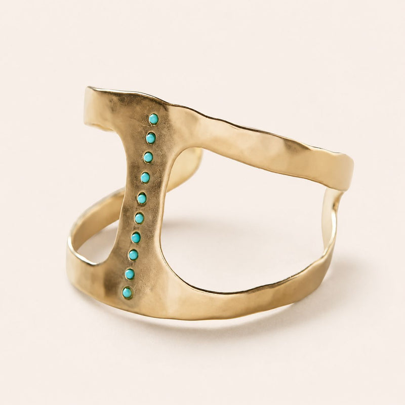 Turquoise Studded Gold Ring