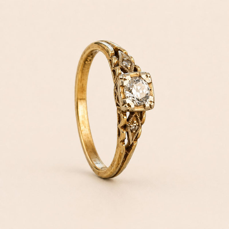 Vintage Gold Filigree Ring