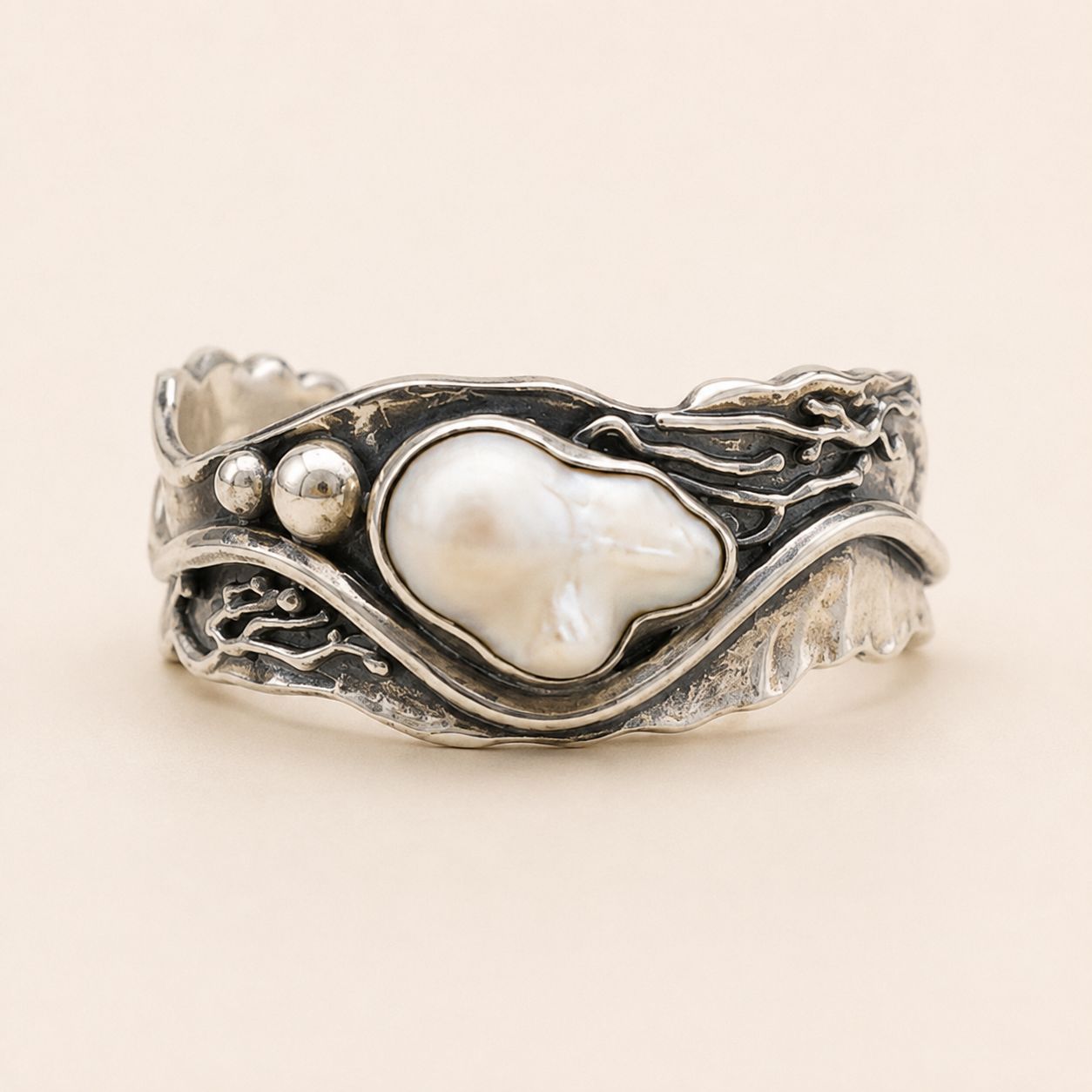 Baroque Pearl Silver Cuff